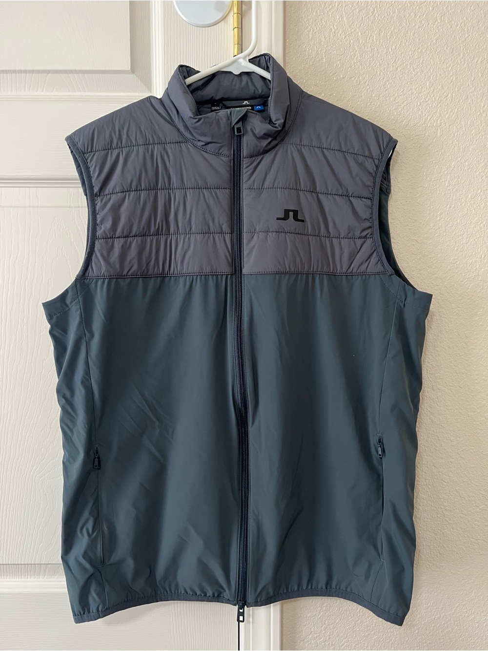 J.Lindeberg Winter Hybrid Vest Lux Softshell PrimaLoft Gray Golf Vest Men’s L